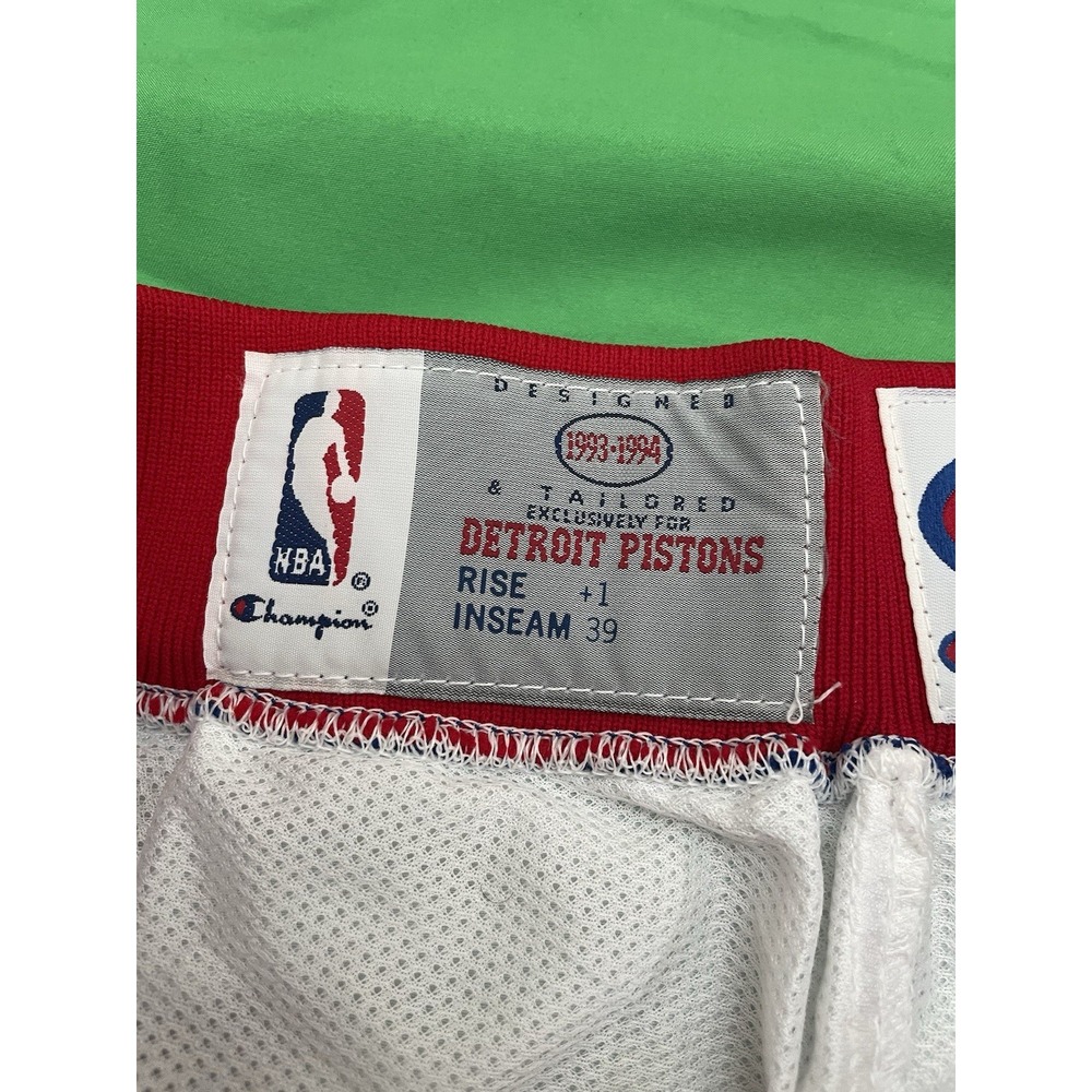 VTG‎ 90s Detroit Pistons TEAM ISSUED Champion Tearaway Pants 36x39 Made in USA - Picture 8 of 15